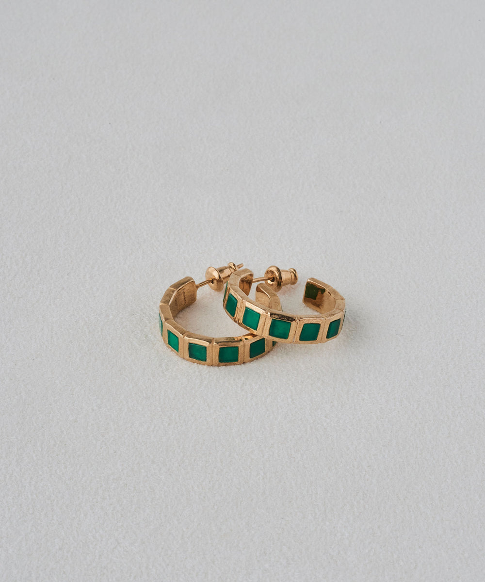 SMALL TILE EARRINGS /GREEN｜R.ALAGAN(ララガン)公式通販｜スモール