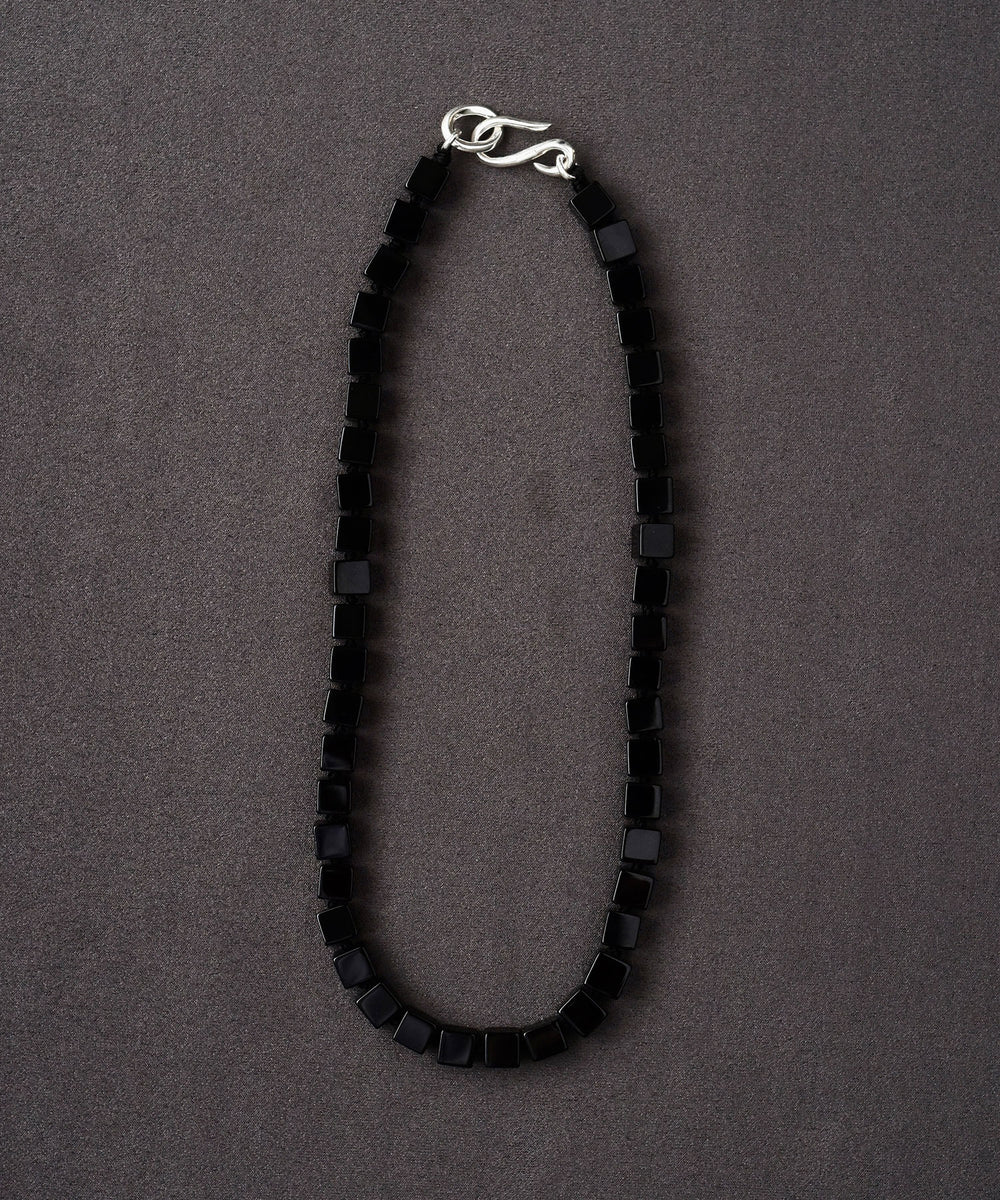 R.ALAGAN / CUBE STONE NECKLACE / BLACK ONYX - ISLE