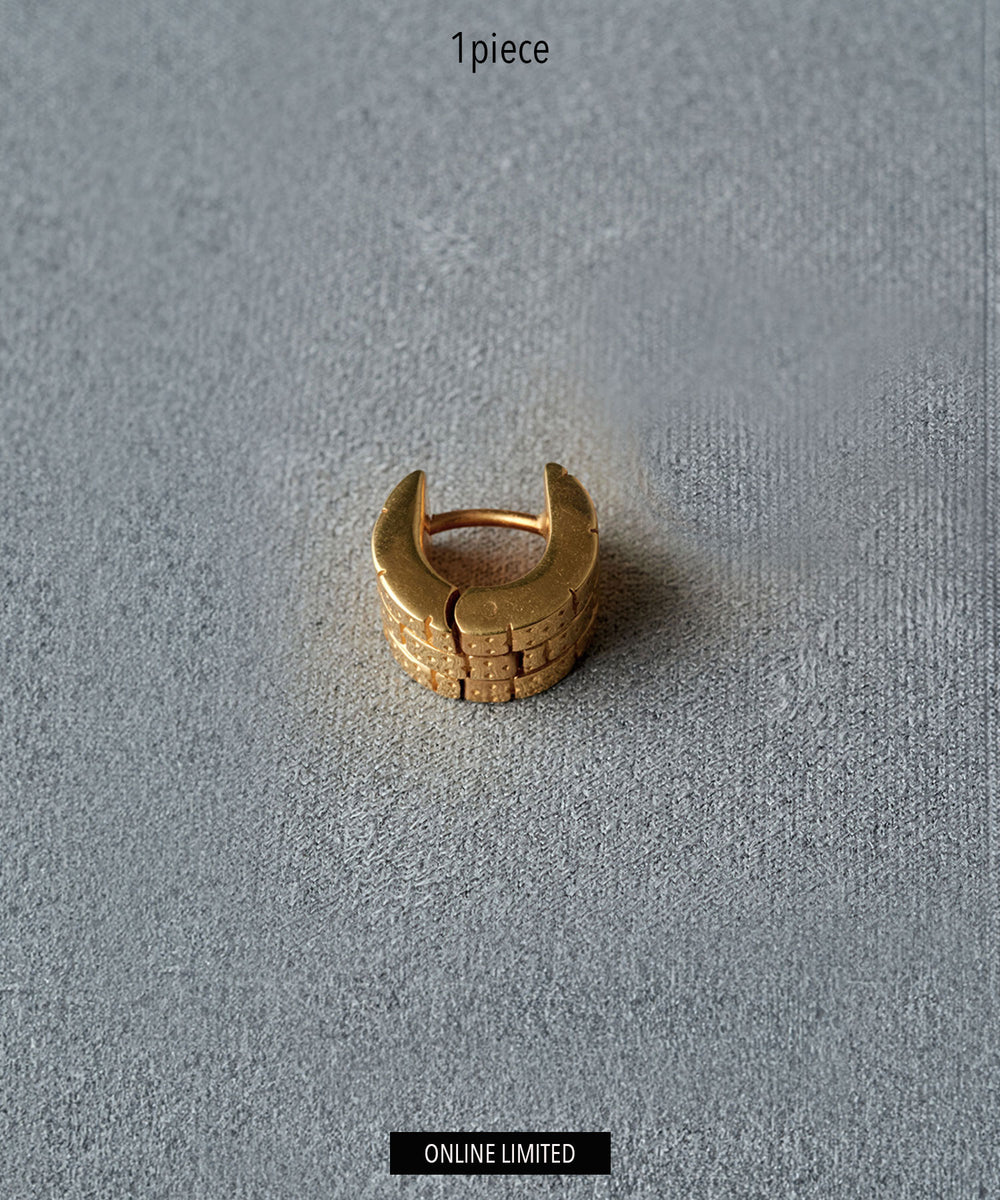 【新品】R.ALAGAN TINY DOT PUFFY HOOPS GOLD R.ALAGAN-TINY TINY DOT PUFFY HOOPS-GOLD - LOCALERS