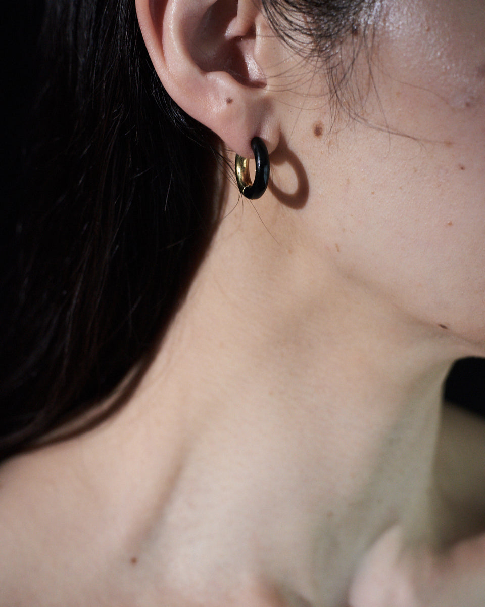 R. ALAGAN TINY BAUM HOOPS ララガン　ピアス R.ALAGAN ララガン-TINY BAUM HOOPS-GOLD - LOCALERS