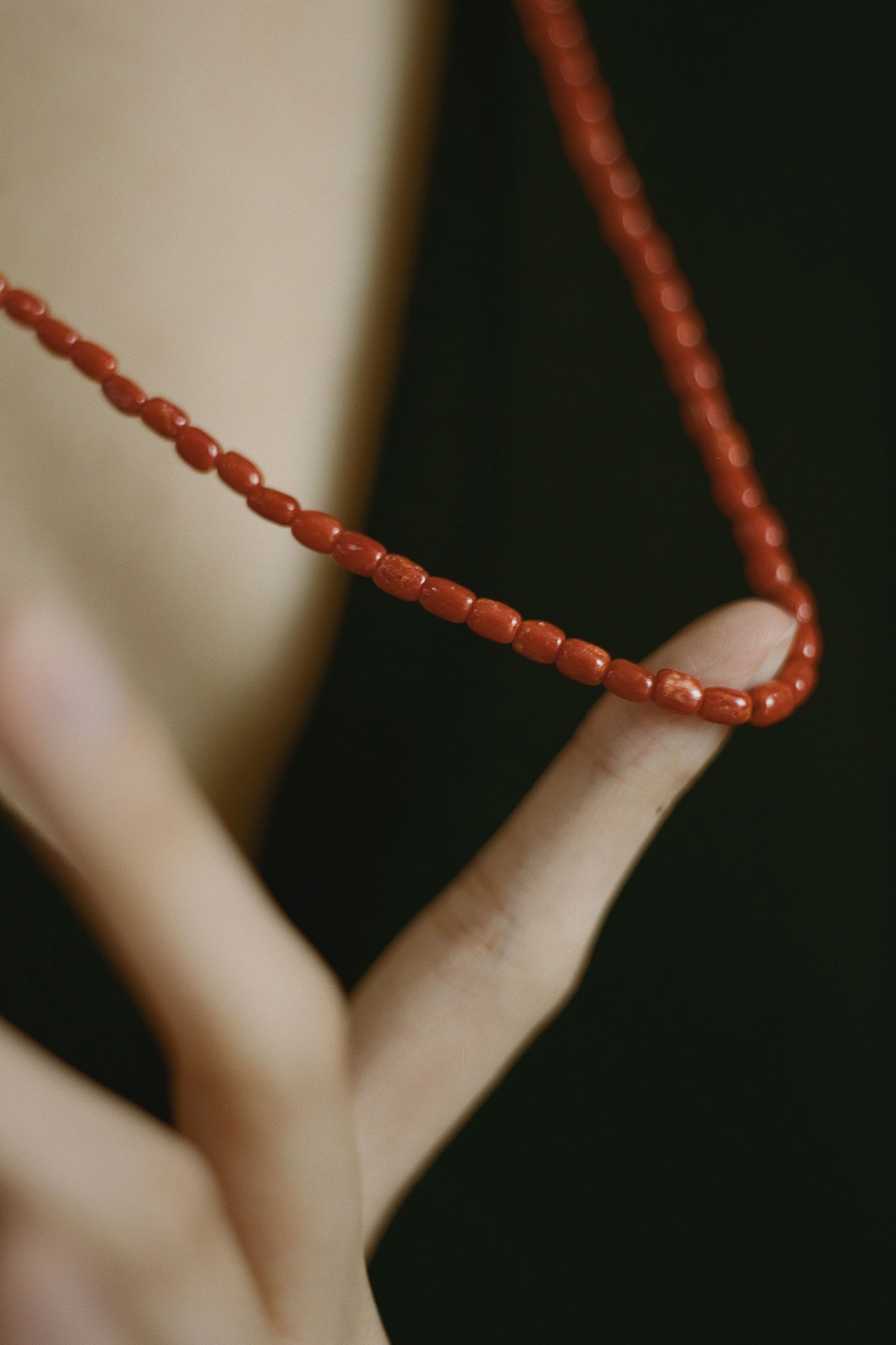 LONG CORAL NECKLACE