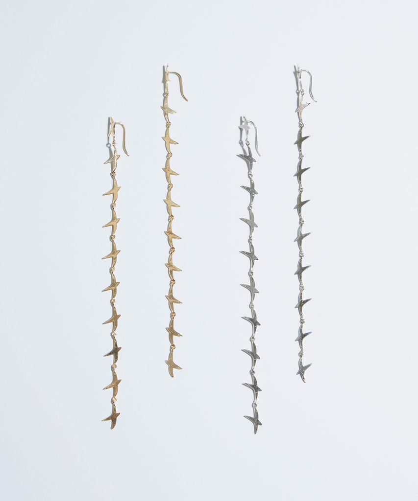 BIRDS CHAIN EARRINGS / LONG