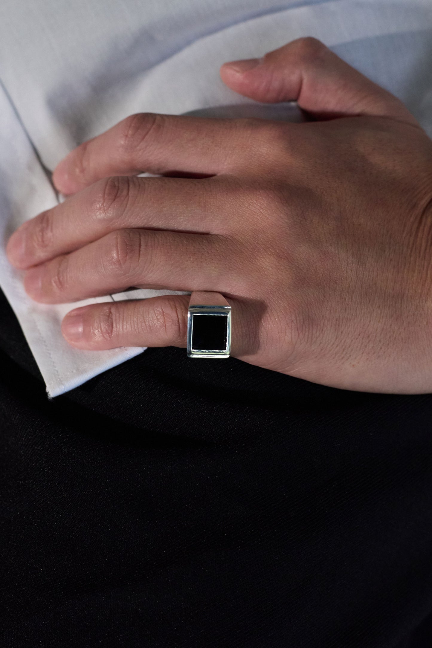 GRAND FATHER RING /ONYX