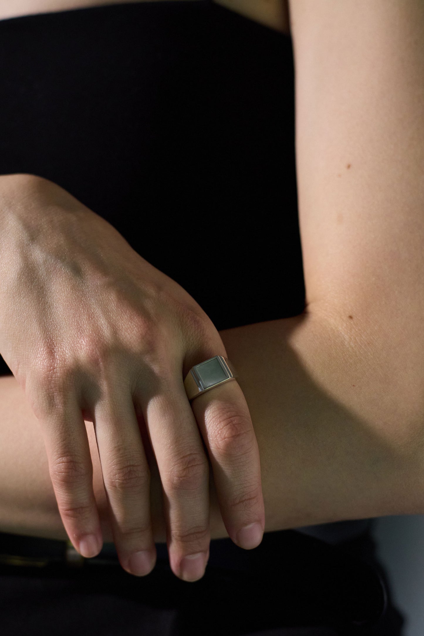 SIGNET RING/JADEITE