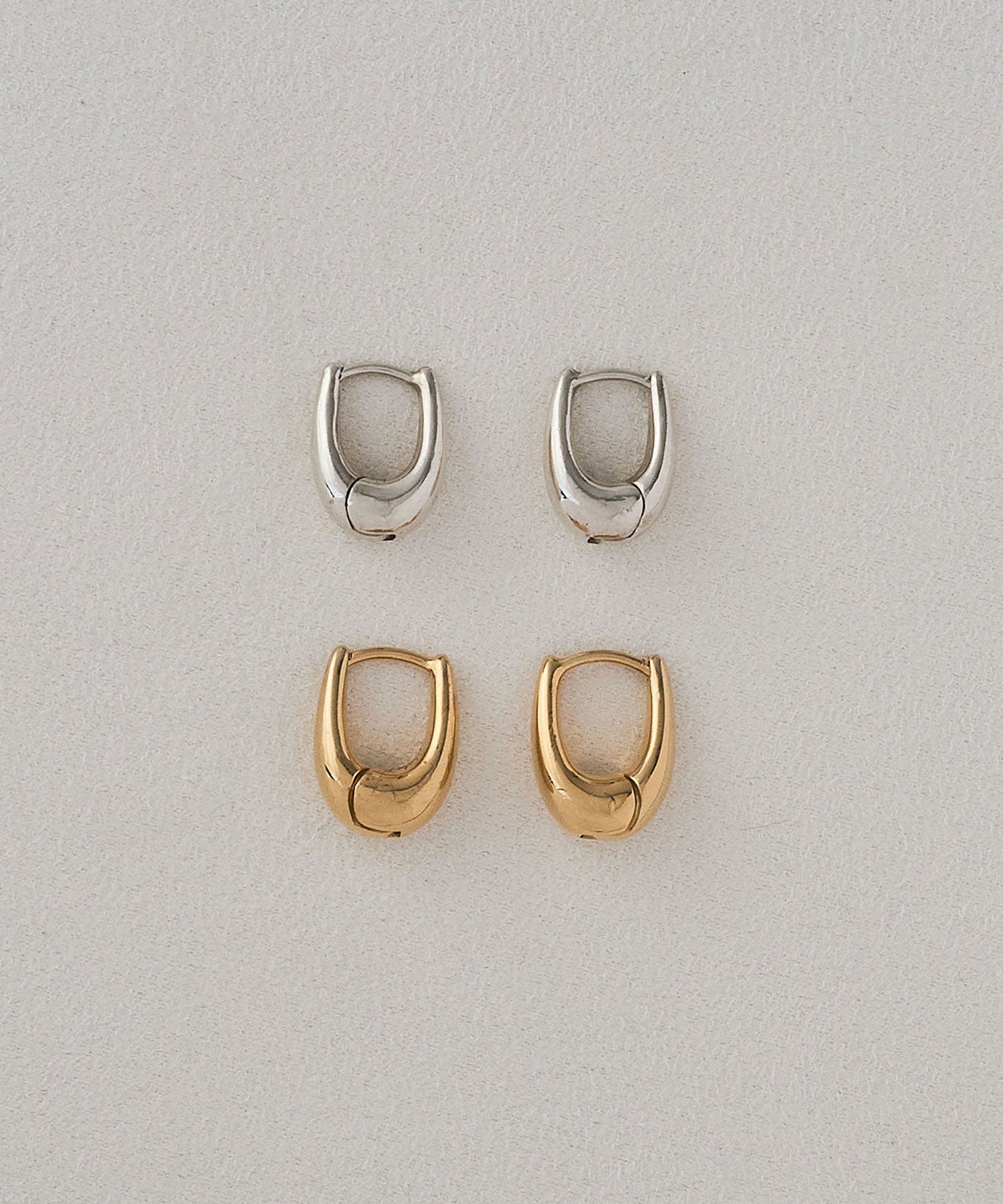 R.ALAGAN/DIPPED TINY TINY PUFFY HOOPS(RED BROWN/GOLD)