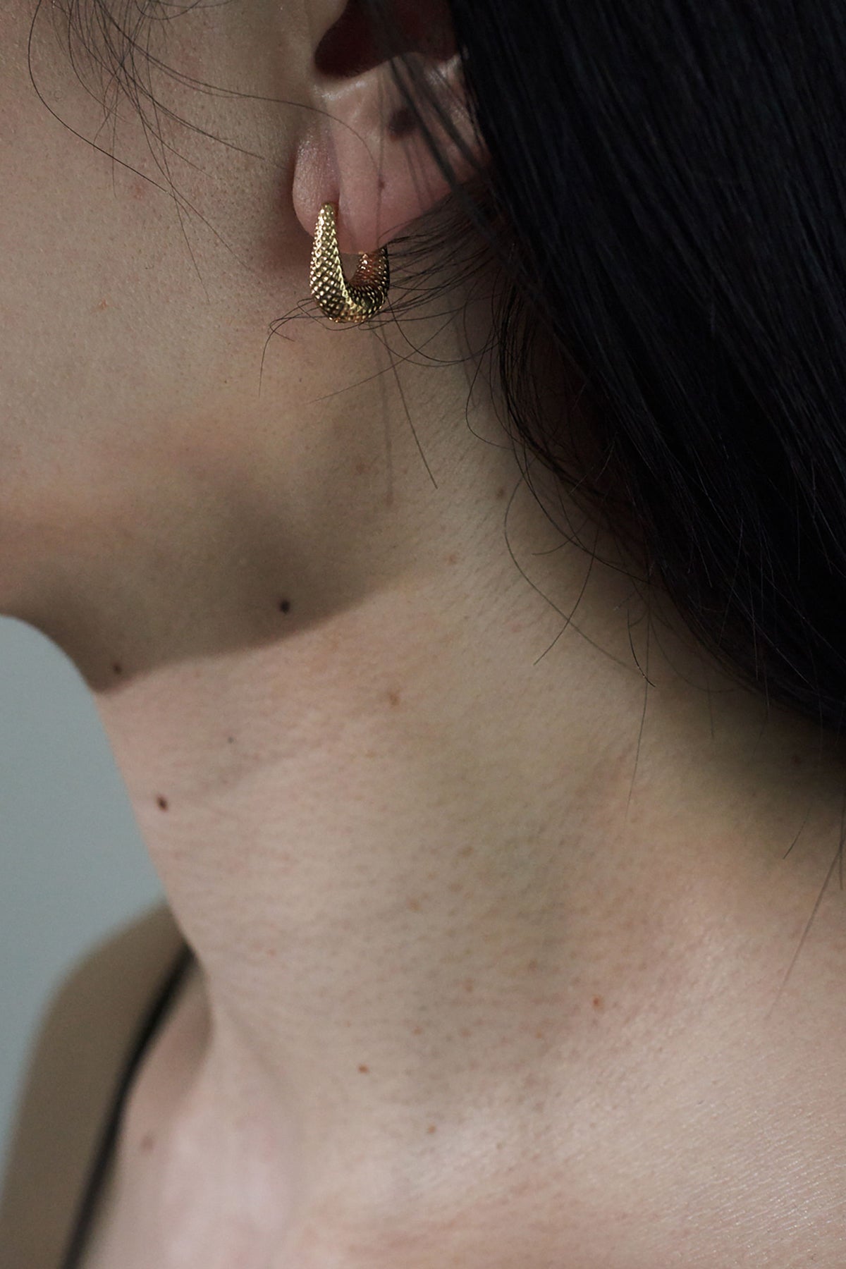 TINY TINY DOT PUFFY HOOPS(1PIECE)
