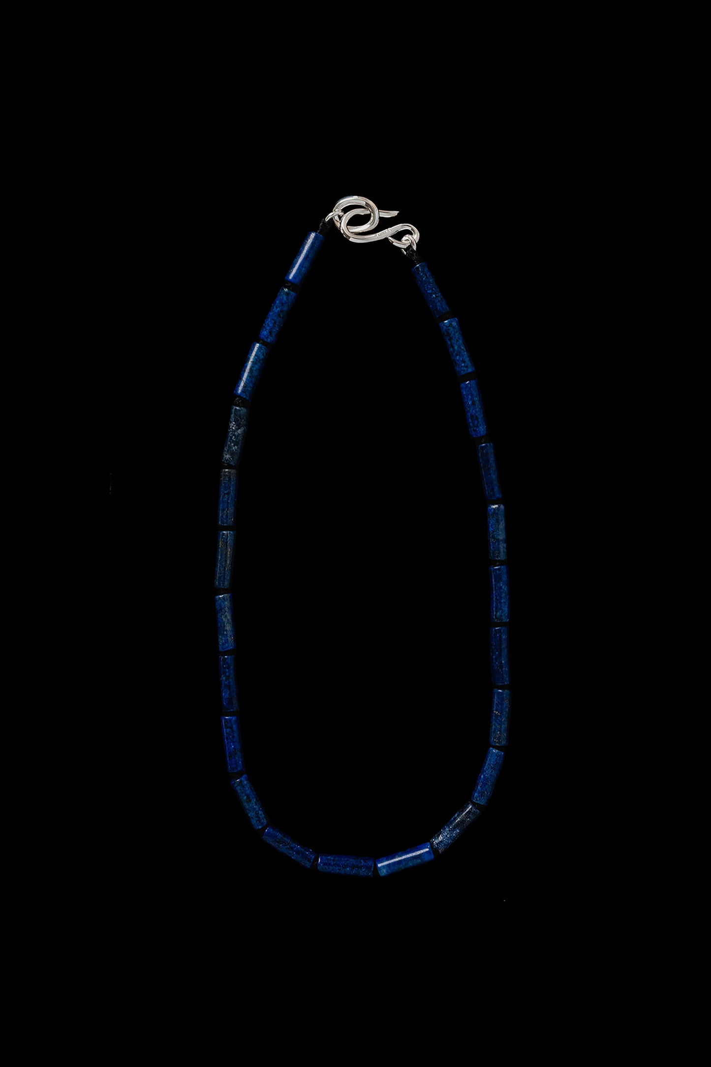 SMALL TUBE LAPIS NECKLACE