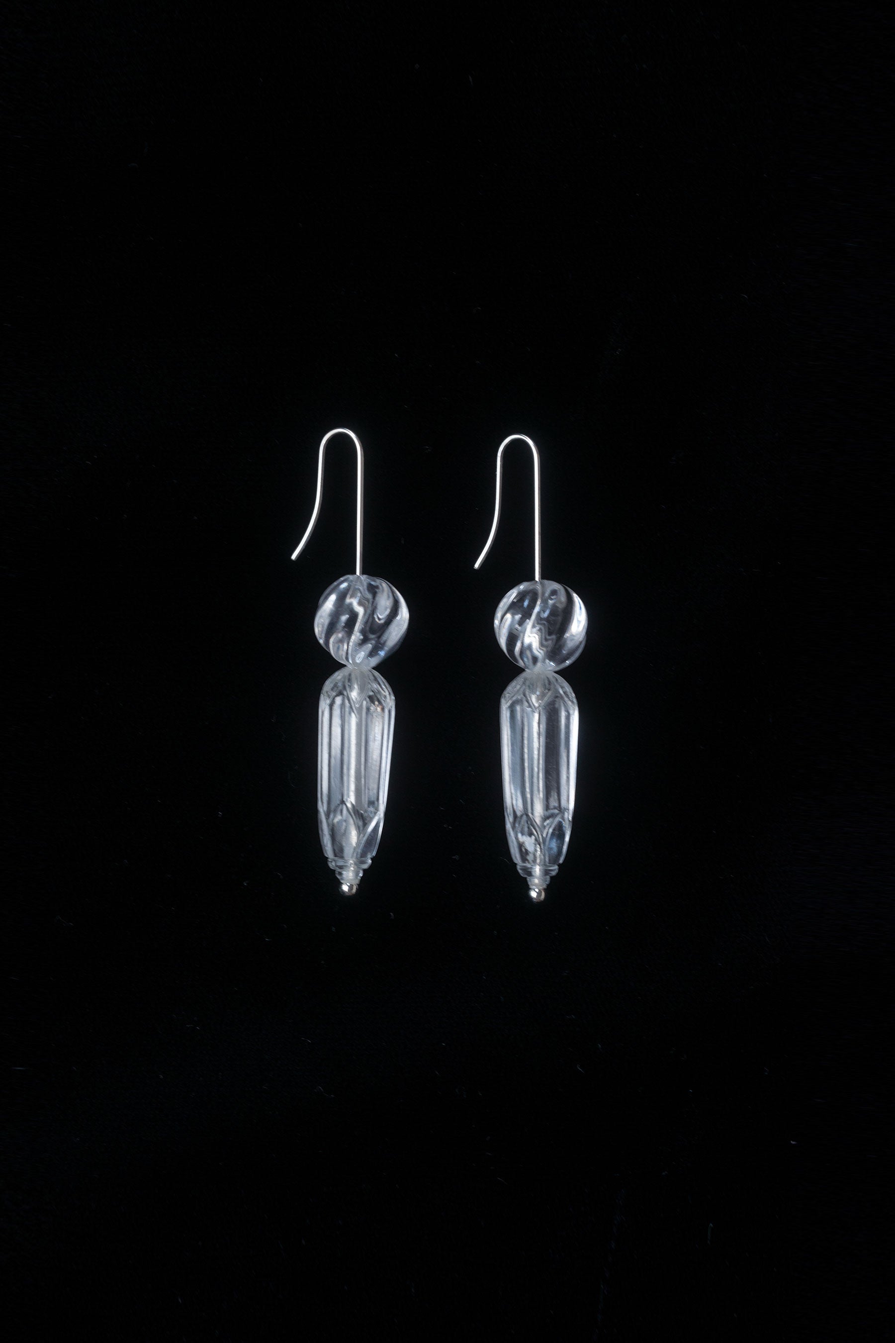 HISHI DROP EARRINGS / CLEAR