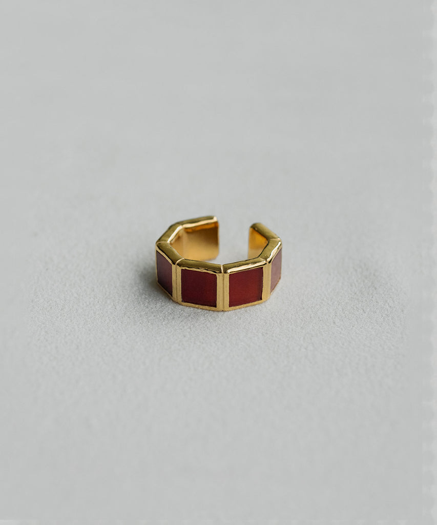 <tc>TILE RING / RED AGATE</tc>