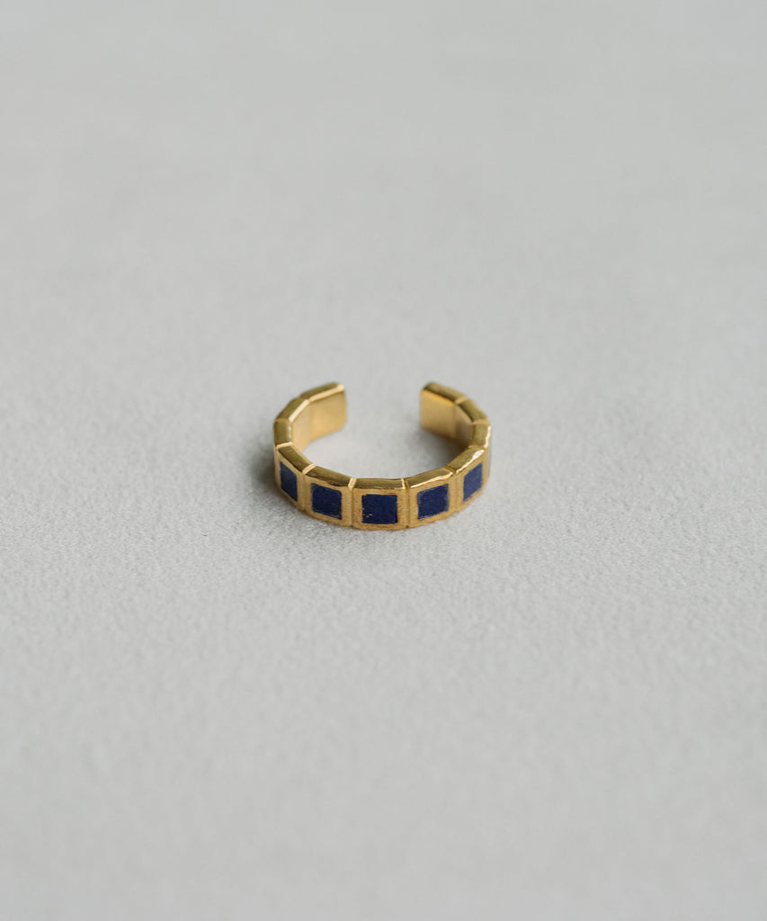 <tc>SMALL TILE RING / LAPIS</tc>