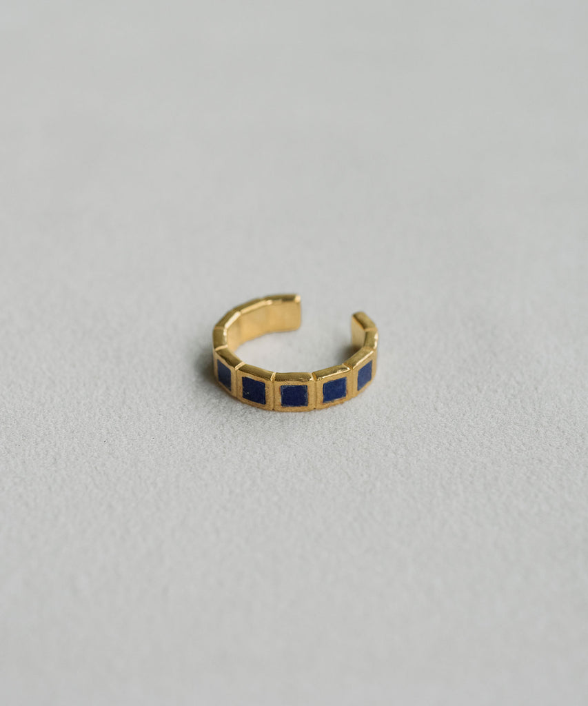 <tc>SMALL TILE RING / LAPIS</tc>