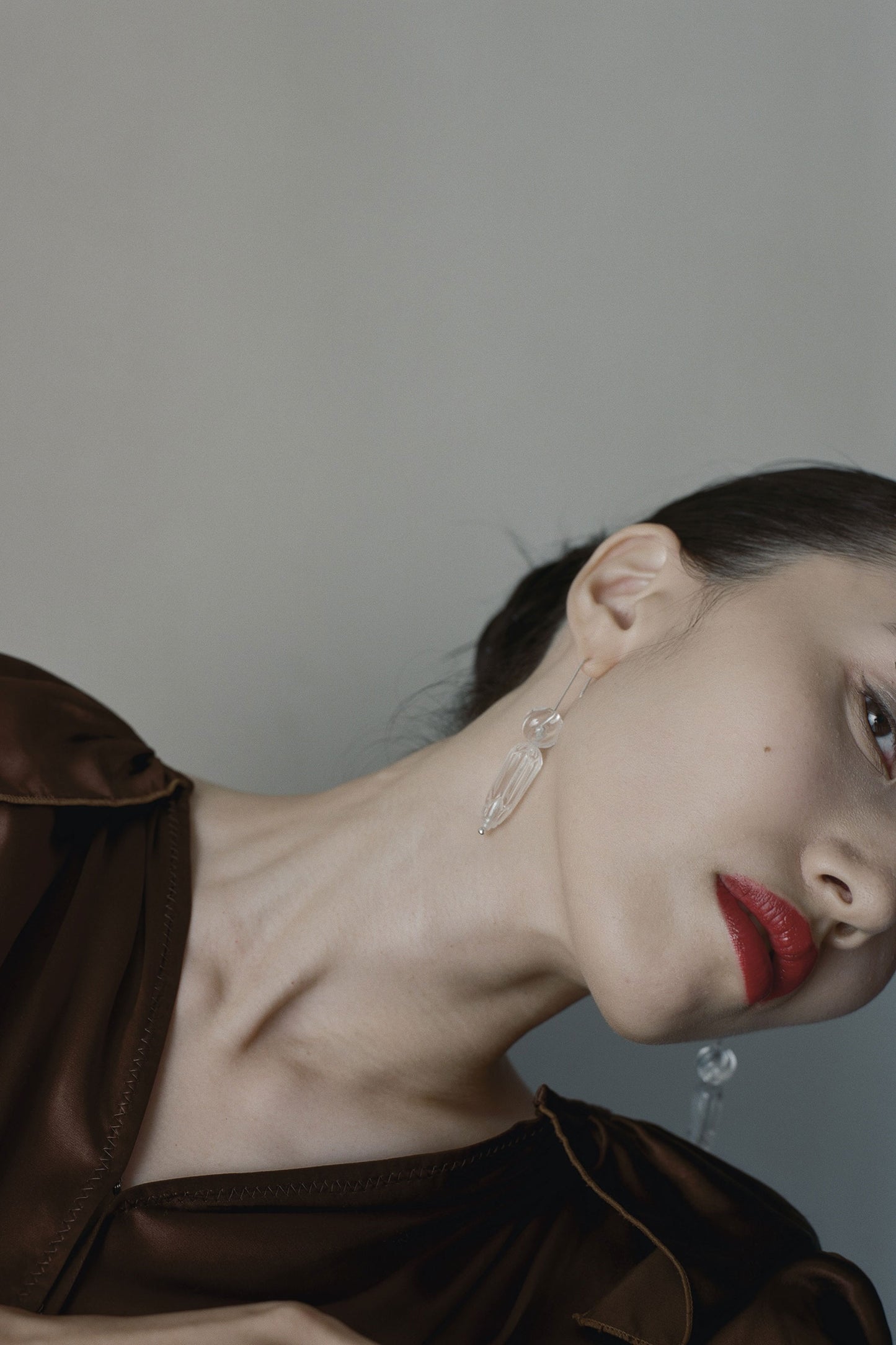 HISHI DROP EARRINGS/CLEAR