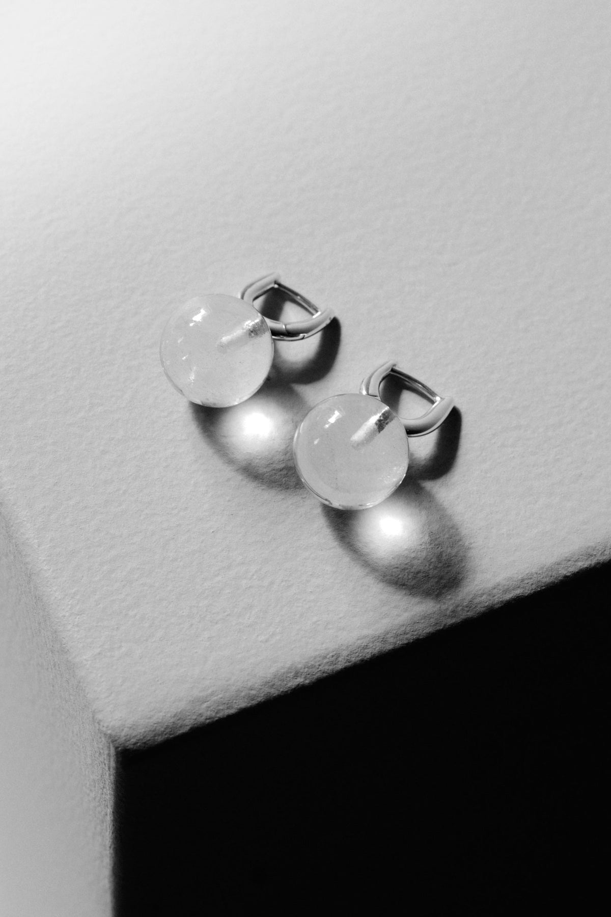 DEWDROP CRYSTAL HOOPS