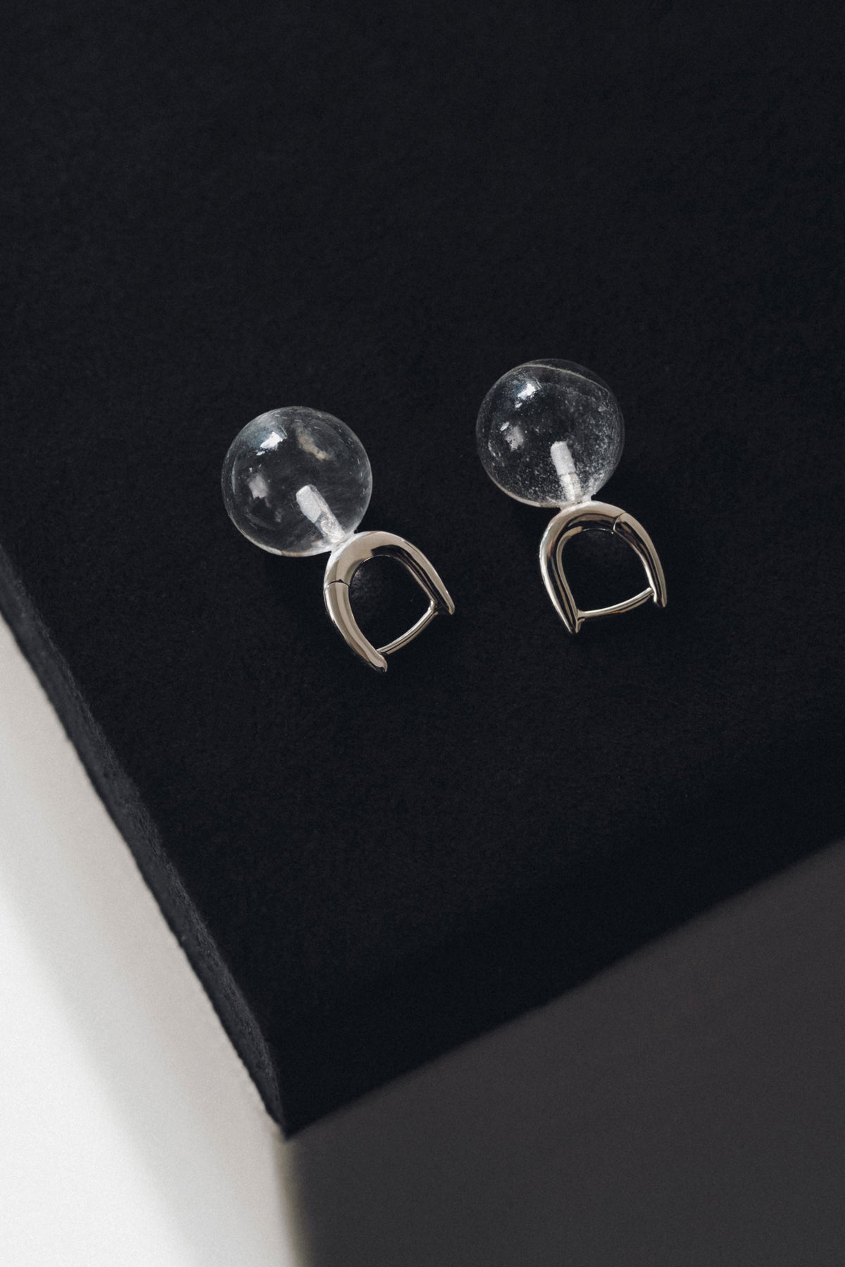 DEWDROP CRYSTAL HOOPS