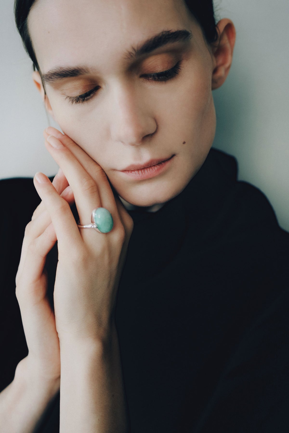 PUFFY STONE RING/ JADEITE