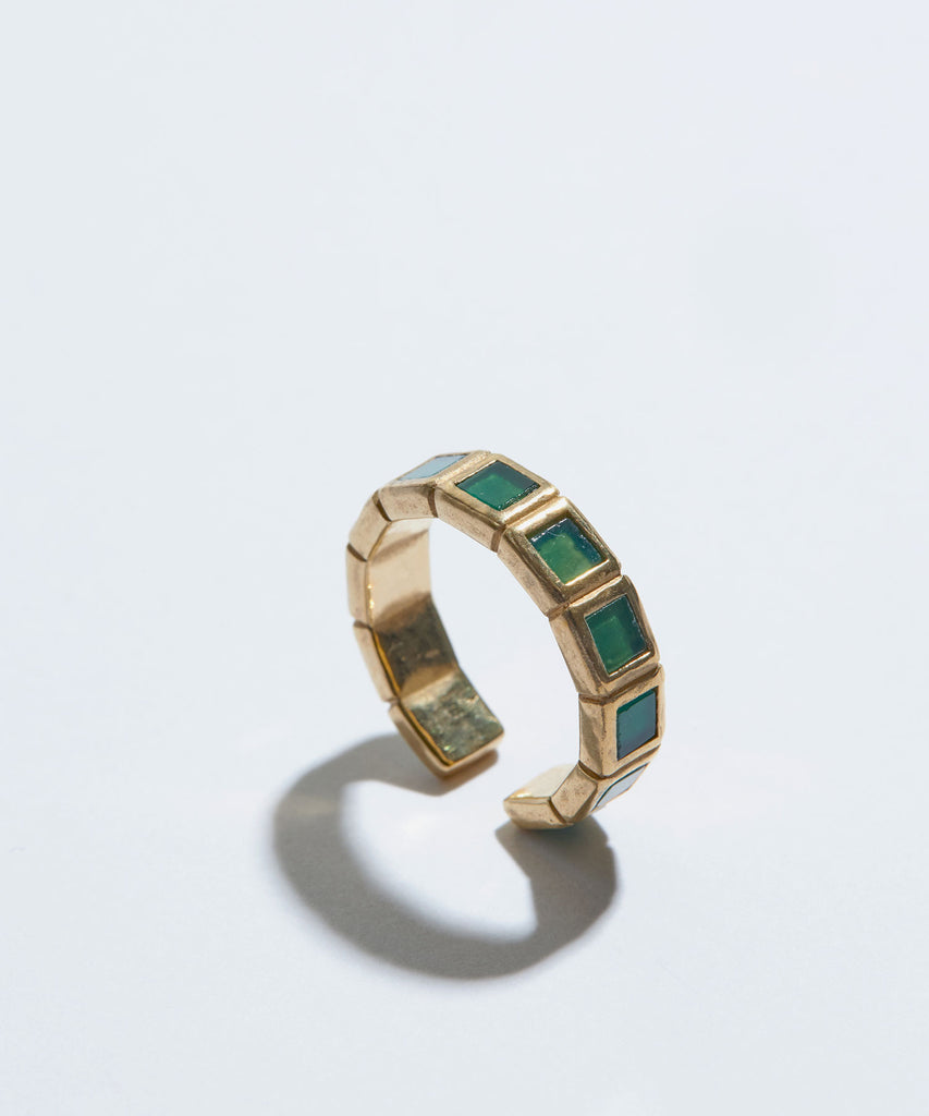 SMALL TILE RING /GREEN｜R.ALAGAN(ララガン)公式通販｜ジュエリー、アクセサリー、スモールタイルリング